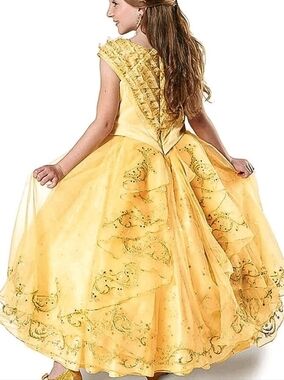 New Disney Deluxe Limited Edition Girls Belle Beauty & The Beast Live Costume